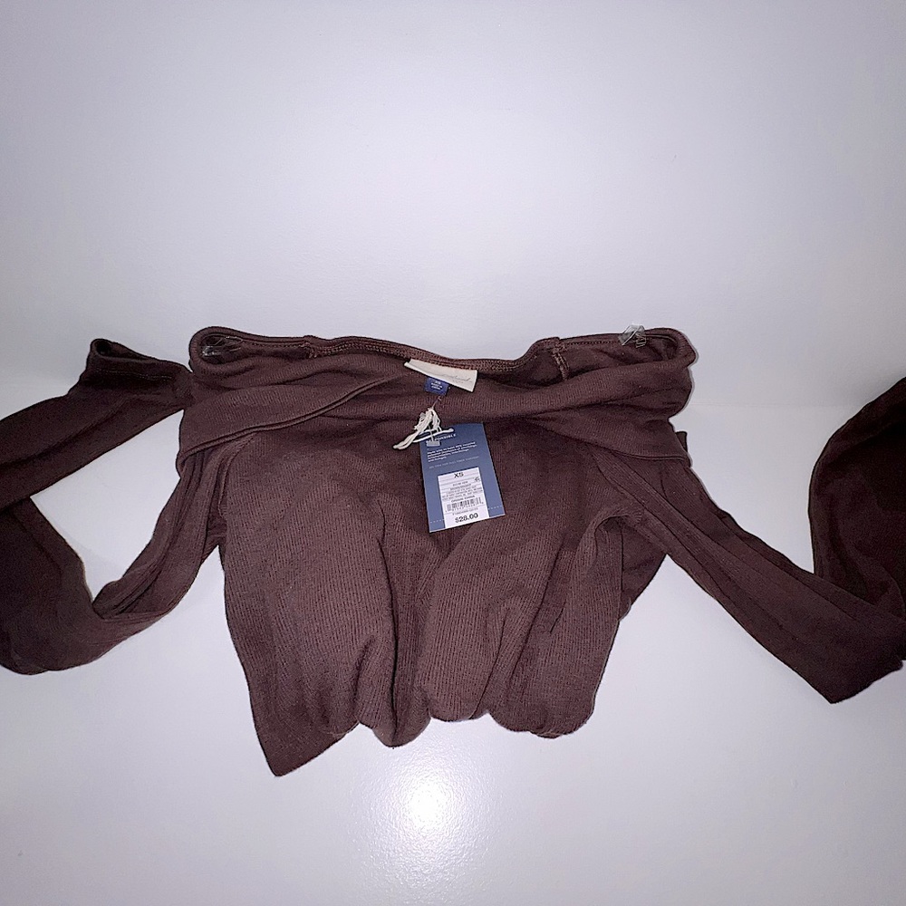 Dark Brown Off-The-Shoulder Mid Length Tight Dress - Universal Thread Brand